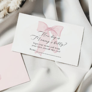 Cartão De Informações Arco rosa Chá de fraldas como a barriga das Mamães