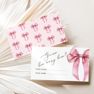 Cartão De Informações Arco rosa Quantos arcos Chá de fraldas game