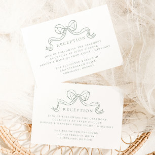 Cartão De Informações Arco Verde do Vintage Elegance Sage