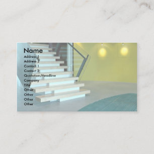 Cartão De Informações Área e escadaria de recepção para o design de