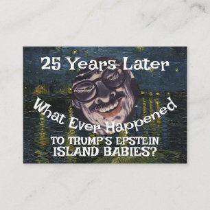 Cartão De Informações Arquivos da Ilha Epstein Trump Bebês Republicano 2
