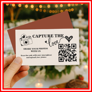 Cartão De Informações Arrasto Laranja Queimado Captura Casamento QR Com 
