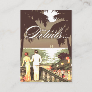 Cartão De Informações Art Deco Beach Details Registry Card
