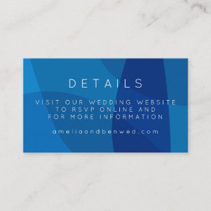 Cartão De Informações Arte Abstrato moderna no site de casamento único a