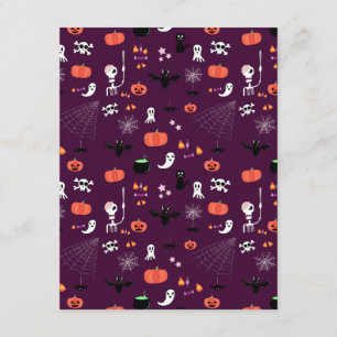 Cartão De Informações Arte Assustadoramente Fofa de Halloween