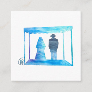 Cartão De Informações Arte de Dossel de Casamento Judaico Chupah