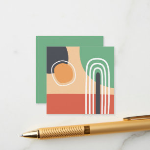 Cartão De Informações Arte moderna abstrato arco-íris e sol