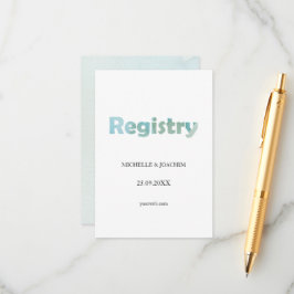 Cartão De Informações Arte por Aquarela Azul Artístico