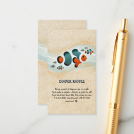 Cartão De Informações Artesanato De De Flor De Peixe Nemo Chá de fralda