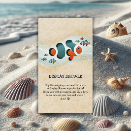 Cartão De Informações Artesanato Peixe Palhaço Nemo Lançamento de Bebê B