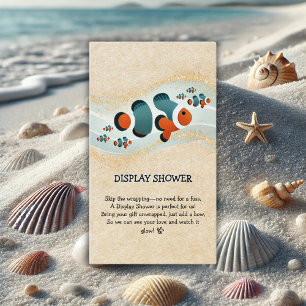 Cartão De Informações Artesanato Peixe Palhaço Nemo Lançamento de Bebê B