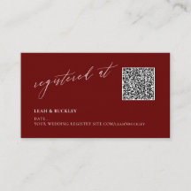 ArtsApp QR Code Burgundy Registry Luxe Calliografi
