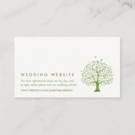 Cartão De Informações Árvore da vida, site de casamento elegante