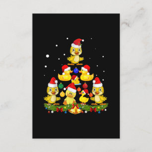 Cartão De Informações Árvore de Natal de Pato