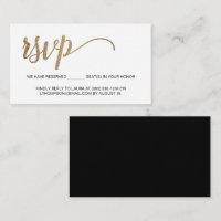 Assento Reservado Pequeno RSVP Ouro Moderno sem en