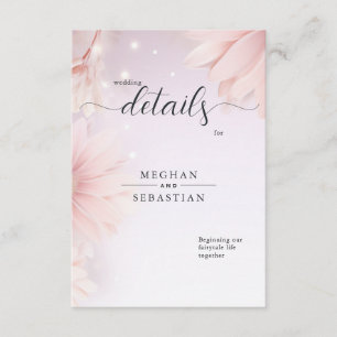 Cartão De Informações Assias Rosa Impressionantes