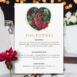 Cartão De Informações Até a morte nos faz parte do casamento de Hallowee