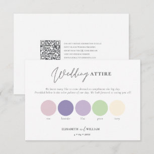 Cartão De Informações Atrato de Casamento de Pastel rosa de Código QR le