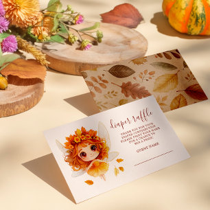 Cartão De Informações Autumn Fairy Woodland Fralda Raffle