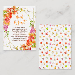 Cartão De Informações Autumn Fall Harvest Baby Shower Book Request