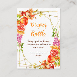 Cartão De Informações Autumn Fall Harvest Baby Shower Diaper Raffle