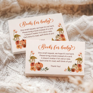 Cartão De Informações Autumn Little Pumpkin Books para Bebê