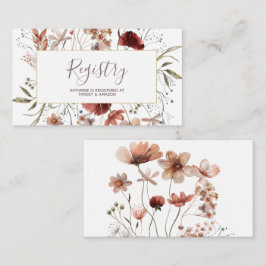 Cartão De Informações Autumn Selvagens Watercolor Registry Insert