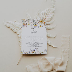 Cartão De Informações Autumn Sunshine Elegant Wildflower Hotel