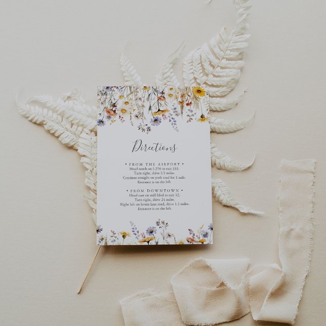 Cartão De Informações Autumn Sunshine Wildflower Directions (Criador carregado)