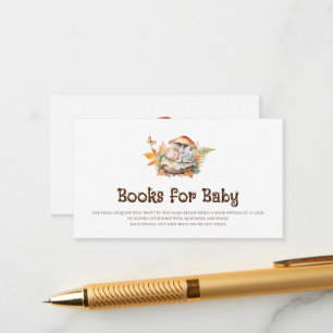Cartão De Informações Autumn Woodland Fairy Books para Bebê Insert