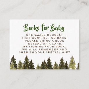 Cartão De Informações Autumn Woodland Rustic Books para Bebê