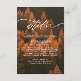 Cartão De Informações Autumn Woods Minimalist