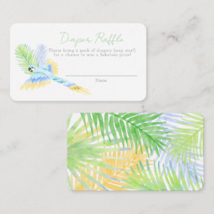 Cartão De Informações Aves Tropicais Havaianas - Fralda Raffle