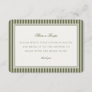Cartão De Informações Azeitona Martini Listras Verdes Inserir uma Receit