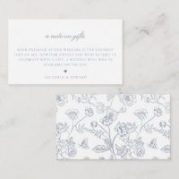 Azul Empoeirado Floral Um Nota Sobre Presentes Cas