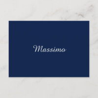 Azul Escuro Elegante Casual Nome Próprio Manuscrit