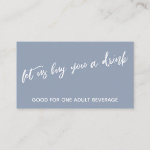Cartão De Informações Azul moderno, deixe-nos Comprar uma bebida