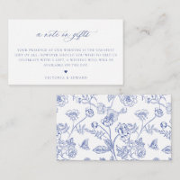 Azul Regência Floral Um Aviso Sobre Presentes Casa