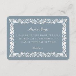 Cartão De Informações Azulejo Dusty Blue Talavera Compartilhar uma Inser