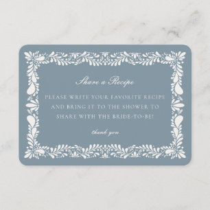 Cartão De Informações Azulejo Dusty Blue Talavera Compartilhar uma Inser