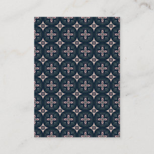 Cartão De Informações azulejos geométricos florais de cores terrosas