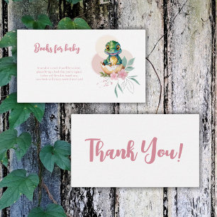 Cartão De Informações Baby Alligator Hatching Floral Books para Bebê