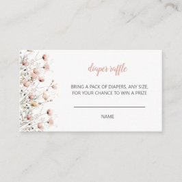 Cartão De Informações Baby Bloom floral baby shower diaper raffle game