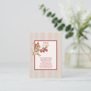 Cartão De Informações Baby Boy Woodland Animal Livros para Bebê