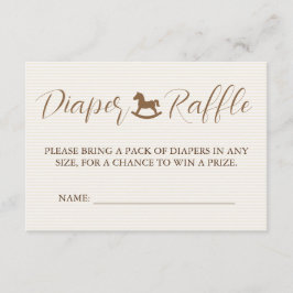 Cartão De Informações Baby Clothesline Baby Shower Striped Diaper Raffle