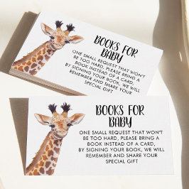 Cartão De Informações Baby Giraffe Safari Pedido de Livro