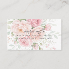 Cartão De Informações Baby in bloom diaper raffle baby shower game