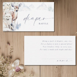 Cartão De Informações Baby It's Cold Outside Baby Shower Diaper Raffle