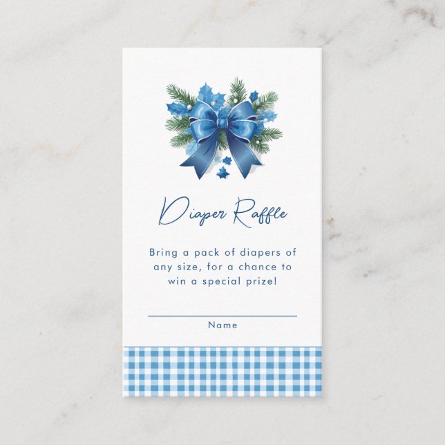 Cartão De Informações Baby It's Fold Outside Winter Chá de fraldas Enclo (Frente)