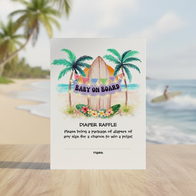 Cartão De Informações Baby on Board Diaper Raffle (Criador carregado)